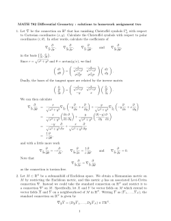 MATH 782 Differential Geometry : solutions to homework