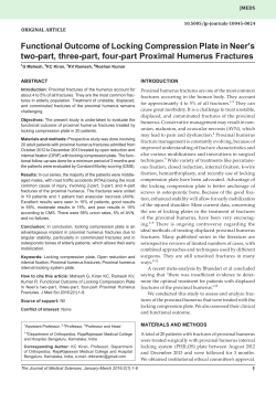 Functional Outcome of Locking Compression Plate in Neer`s two