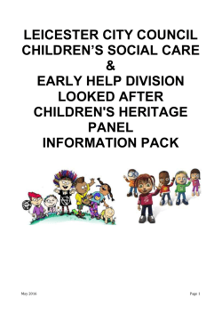 Membership of Looked After Children`s Heritage Panel