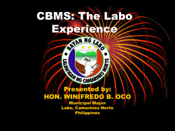 CBMS: The Labo Experience
