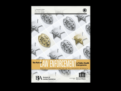 The Role of Law Enforcement in Public Health Emergencies