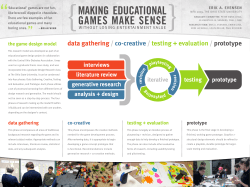 MAKlNG EDUCATlONAL GAMES MAKE SENSE