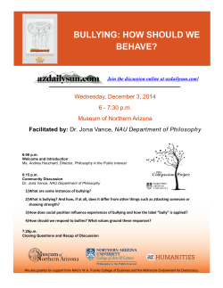 bullying: how should we behave?