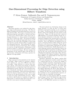 One-Dimensional Processing for Edge Detection