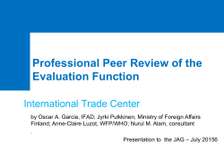 Professional Peer Review of the Evaluation Function