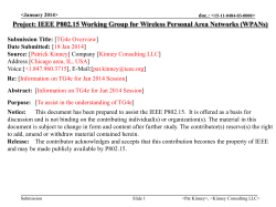 IEEE 802.15.4e tutorial
