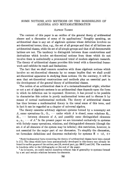 SOME NOTIONS. AND METHODS ON THE BORDERLINE OF