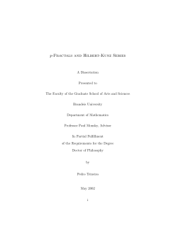 p-Fractals and Hilbert-Kunz Series