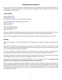 Mathematical economics