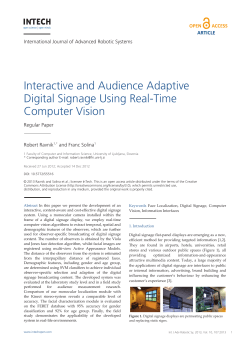 Interactive and Audience Adaptive Digital Signage - e