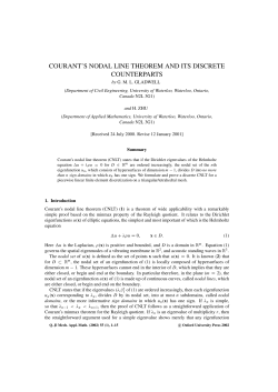 courant`s nodal line theorem and its discrete counterparts