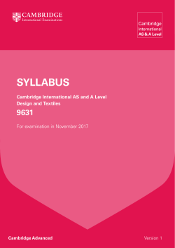 SyllAbuS - Cambridge International Examinations
