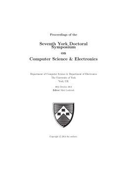 Seventh York Doctoral Symposium on Computer Science