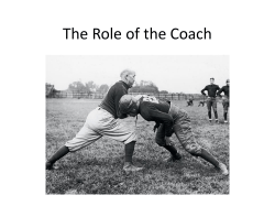 What is the Coach*s Role in Athletic Performance