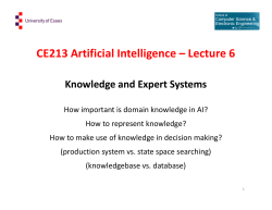 CE213 Artificial Intelligence &ndash; Lecture 6