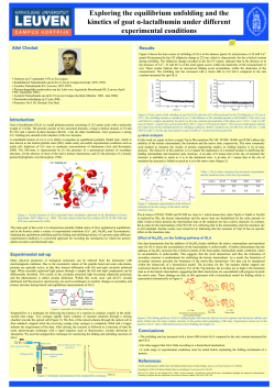 Exploring the equilibrium unfolding and the kinetics of goat &alpha;