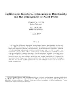 Institutional Investors, Heterogeneous Benchmarks and the