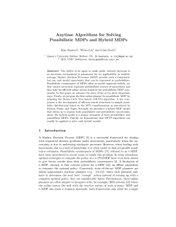 Anytime Algorithms for Solving Possibilistic MDPs and