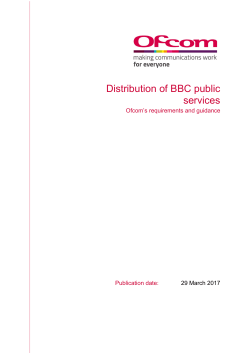 Distribution of BBC public services