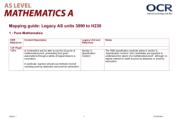 Mapping guide: Legacy AS units 3890 to H230