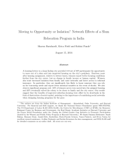 Moving to Opportunity or Isolation? Network Effects of