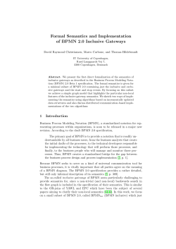 Formal Semantics and Implementation of BPMN 2.0 Inclusive