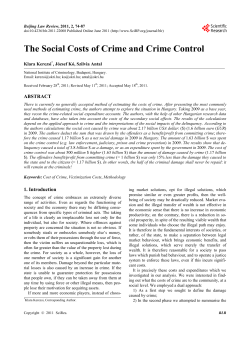 The Social Costs of Crime and Crime Control