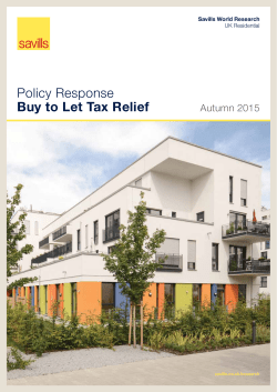 Policy Response Buy to Let Tax Relief