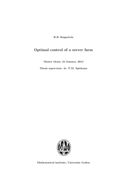 Optimal control of a server farm