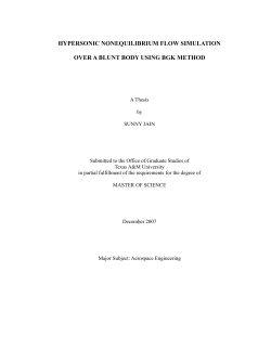 hypersonic nonequilibrium flow simulation over