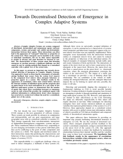 Towards Decentralised Detection of Emergence in Complex