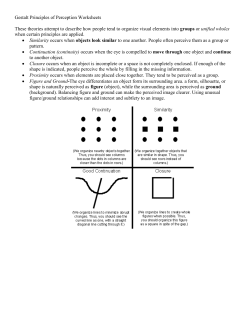 PART TWO: Perception Worksheet for Monocular Cues