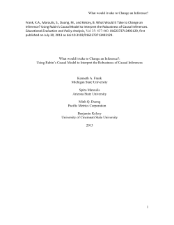 Frank, K.A., Maroulis, S., Duong, M., and Kelcey, B. 2013.