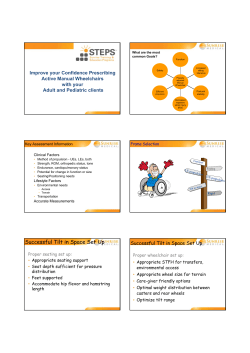 Successful Tilt in Space Set Up