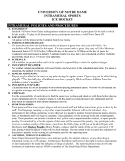 university of notre dame intramural sports ice hockey