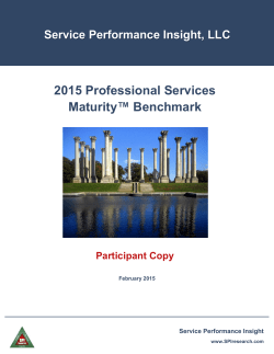 2015 Professional Services Maturity™ Benchmark