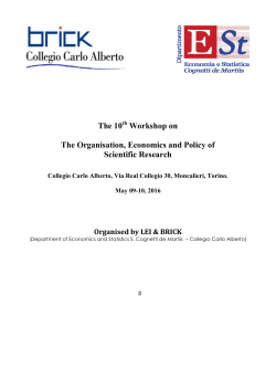 The 10th Workshop on The Organisation, Economics and Policy of