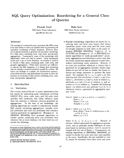 SQL Query Optimization: Reordering for a General Class of