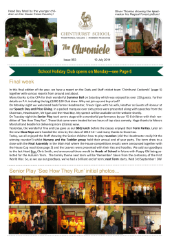 Final week Senior Play `See How They Run