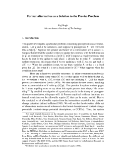 Formal Alternatives as a Solution to the Proviso Problem