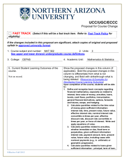 MAT 562 - Interest Theory For Actuarial Science