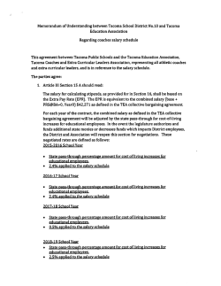 MOU - Coaches Salary agreement 2016-2019