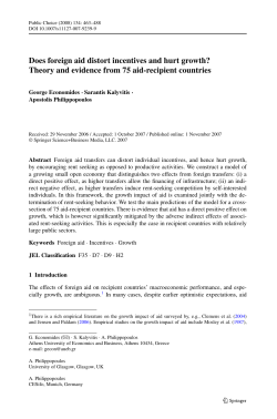 Theory and evidence from 75 aid