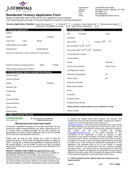 Tenancy Application - Just Rentals Real Estate