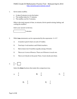 PARCC Grade 03 Mathematics Practice Test – Released April, 2014
