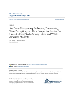 Are Delay Discounting, Probability Discounting, Time Perception