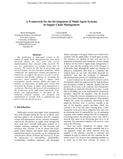 A Framework for the Development of Multi
