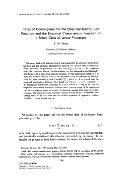 Rates of Convergence for the Empirical Distribution
