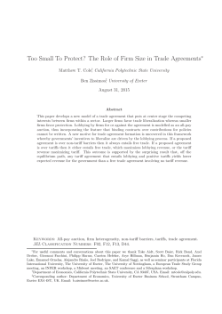 The Role of Firm Size in Trade Agreements