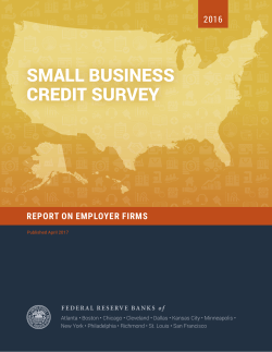 2016 Small Business Credit Survey: Report on Employer Firms